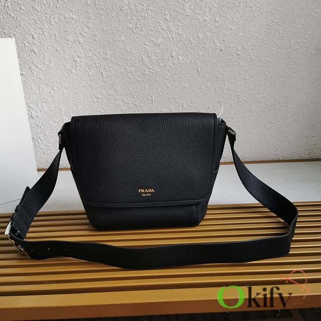 Okify Prada Messenger Bag In Black 22x22x12cm - 1