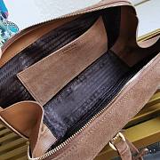 Okify Prada Brown Suede Shoulder Bag 30x14x8.5cm  - 2