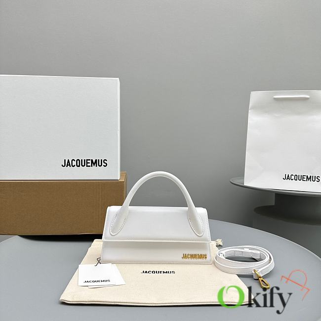 Okify Jacquemus Le Chiquito Long Bag In White 21x10x6cm  - 1
