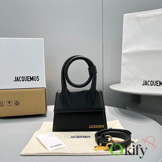 Okify Jacquemus Le Chiquito Noeud Bag In Black 18x15.5x8cm - 1