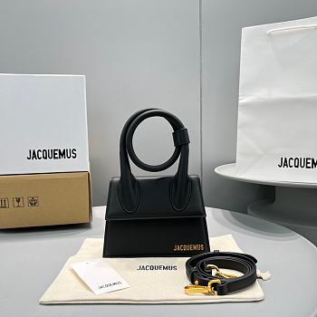 Okify Jacquemus Le Chiquito Noeud Bag In Black 18x15.5x8cm