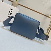 Okify Loewe Medium Pebble Messenger Bag In Blue 23x18x9cm - 5