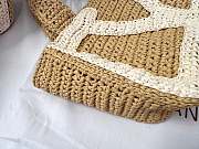 Okify Valentino Garavani Viva Superstar Small Raffia Bag In White 26x18x7cm - 4