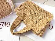 Okify Valentino Garavani Viva Superstar Small Raffia Bag In White 26x18x7cm - 2
