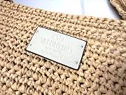 Okify Valentino Garavani Viva Superstar Large Raffia Bag In White 34x24x9cm - 2