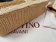 Okify Valentino Garavani Viva Superstar Large Raffia Bag In White 34x24x9cm - 3