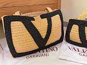 Okify Valentino Garavani Viva Superstar Large Raffia Bag In Black 34x24x9cm - 4