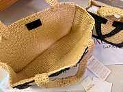 Okify Valentino Garavani Viva Superstar Large Raffia Bag In Black 34x24x9cm - 5