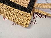 Okify Valentino Garavani Viva Superstar Large Raffia Bag In Black 34x24x9cm - 3