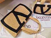 Okify Valentino Garavani Viva Superstar Large Raffia Bag In Black 34x24x9cm - 1