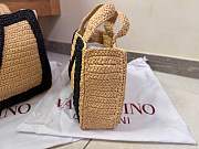 Okify Valentino Garavani Viva Superstar Small Raffia Bag In Black 26x18x7cm - 5