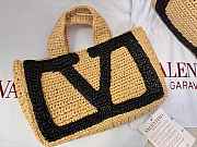 Okify Valentino Garavani Viva Superstar Small Raffia Bag In Black 26x18x7cm - 1