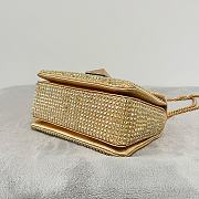 Okify Valentino One Stud Crystal Bag In Gold 19x14x11cm - 6