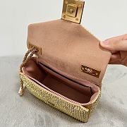 Okify Valentino One Stud Crystal Bag In Gold 19x14x11cm - 4