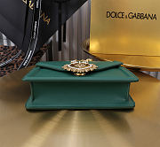 Okify Dolce & Gabbana Devotion Chain Handle Bag In Green 19x4.5x13cm - 3