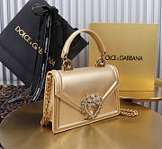 Okify Dolce & Gabbana Devotion Chain Handle Bag In Gold 19x4.5x13cm - 5