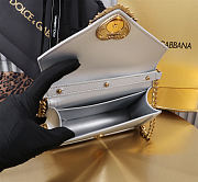 Okify Dolce & Gabbana Devotion Chain Handle Bag In Silver 19x4.5x13cm - 5