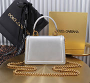 Okify Dolce & Gabbana Devotion Chain Handle Bag In Silver 19x4.5x13cm - 3