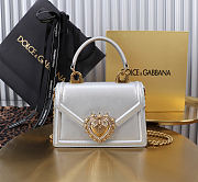 Okify Dolce & Gabbana Devotion Chain Handle Bag In Silver 19x4.5x13cm - 1