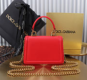 Okify Dolce & Gabbana Devotion Chain Handle Bag In Red 19x4.5x13cm - 5
