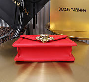 Okify Dolce & Gabbana Devotion Chain Handle Bag In Red 19x4.5x13cm - 2