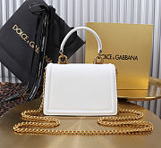 Okify Dolce & Gabbana Devotion Chain Handle Bag In White 19x4.5x13cm - 4
