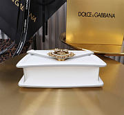 Okify Dolce & Gabbana Devotion Chain Handle Bag In White 19x4.5x13cm - 2