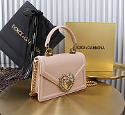 Okify Dolce & Gabbana Devotion Chain Handle Bag In Pink 19x4.5x13cm - 3