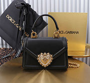 Okify Dolce & Gabbana Devotion Chain Handle Bag In Black 19x4.5x13cm - 1