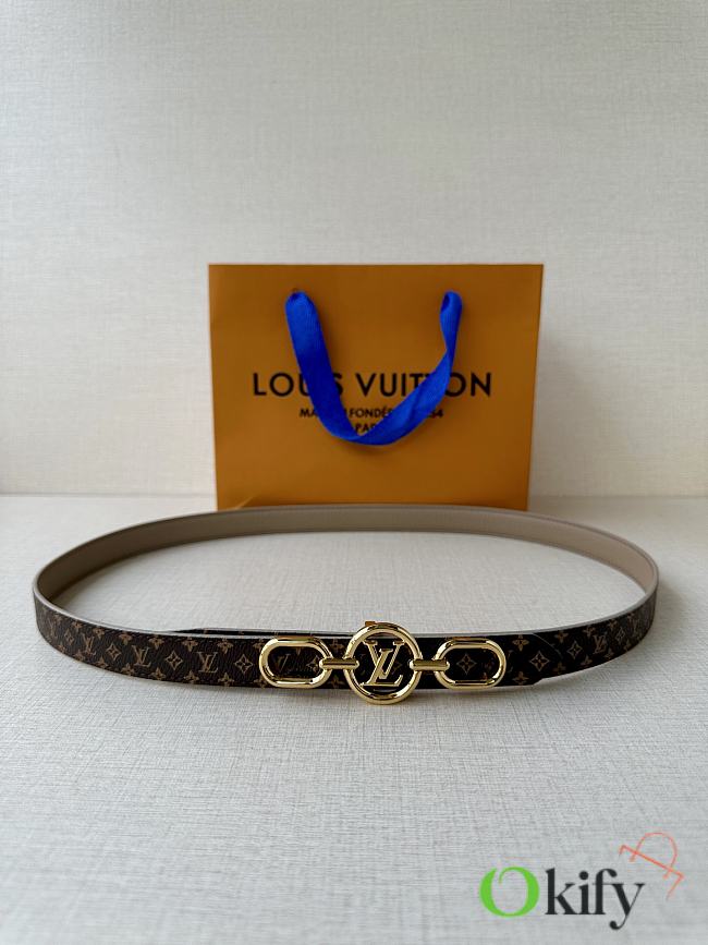 Okify Louis Vuitton Belt 20mm With Gold Hardware 24489 - 1