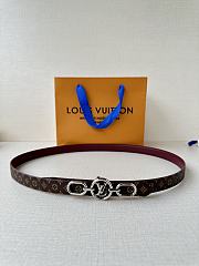 Okify Louis Vuitton Belt 20mm With Silver Hardware 24490 - 1