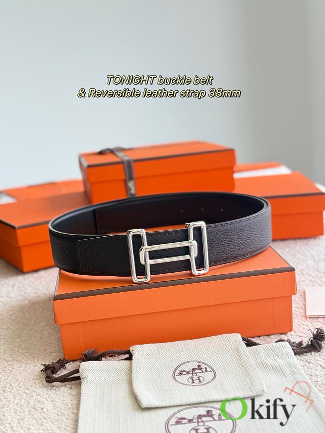 Okify Hermes Tonight Reversible Belt 38mm 24492 - 1