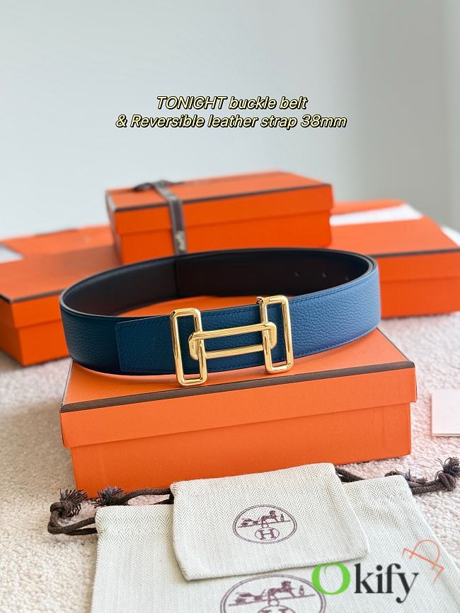 Okify Hermes Tonight Reversible Belt 38mm 24494 - 1
