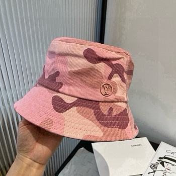 Okify Louis Vuitton Pink Camouflage Bucket Hat 
