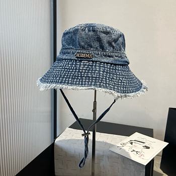Okify Jacquemus Denim Blue Bucket Hat 