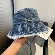 Okify Jacquemus Denim Blue Bucket Hat  - 4
