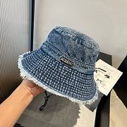 Okify Jacquemus Denim Blue Bucket Hat  - 3