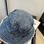 Okify Jacquemus Denim Blue Bucket Hat  - 2