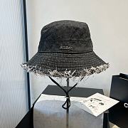 Okify Jacquemus Denim Black Bucket Hat  - 1