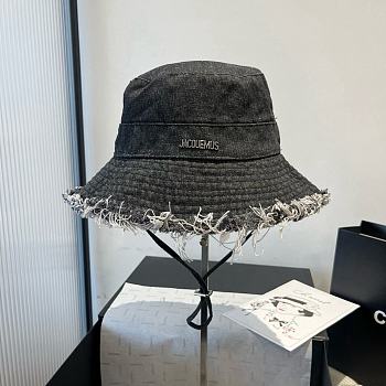 Okify Jacquemus Denim Black Bucket Hat 
