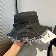 Okify Jacquemus Denim Black Bucket Hat  - 3