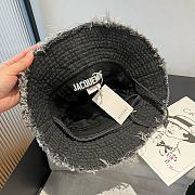 Okify Jacquemus Denim Black Bucket Hat  - 4
