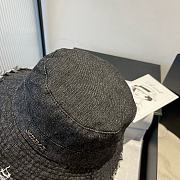 Okify Jacquemus Denim Black Bucket Hat  - 2