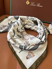 Okify Loro Piana Mulberry Silk Scarf 90x90cm 24501 - 4