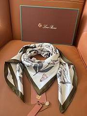Okify Loro Piana Mulberry Silk Scarf 90x90cm 24501 - 1