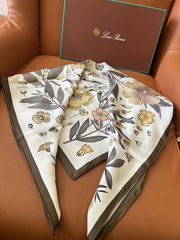 Okify Loro Piana Mulberry Silk Scarf 90x90cm 24502
