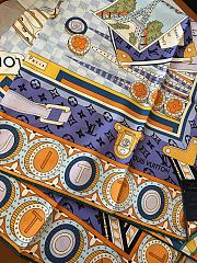 Okify Louis Vuitton Mulberry Silk Scarf 90x90cm 24503 - 6