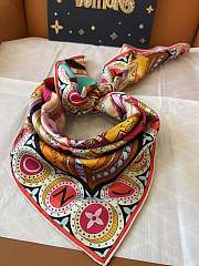 Okify Louis Vuitton Mulberry Silk Scarf 90x90cm 24504 - 5