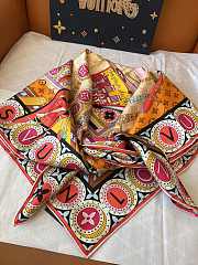 Okify Louis Vuitton Mulberry Silk Scarf 90x90cm 24504 - 4