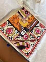 Okify Louis Vuitton Mulberry Silk Scarf 90x90cm 24504 - 2